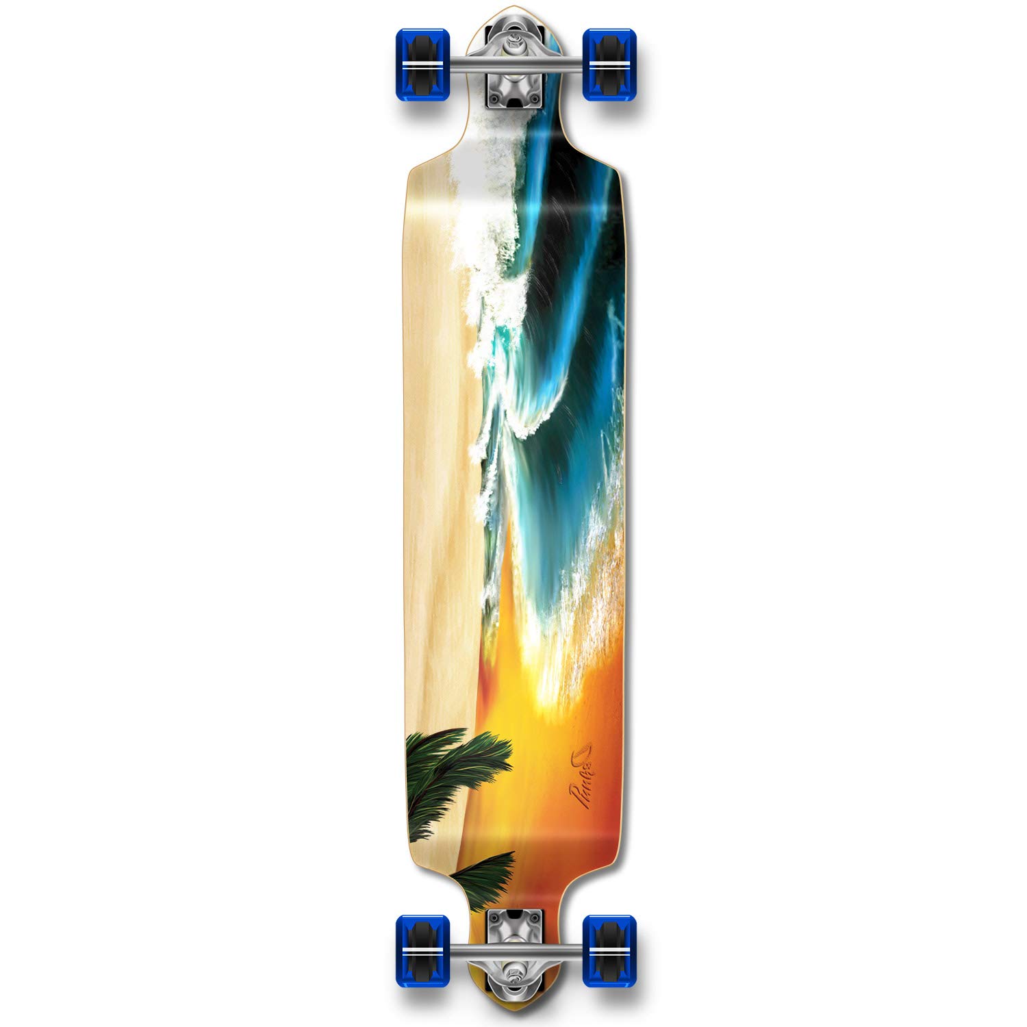 YOCAHER Longboards for Beginners 42 Inch Drop Through Longboard