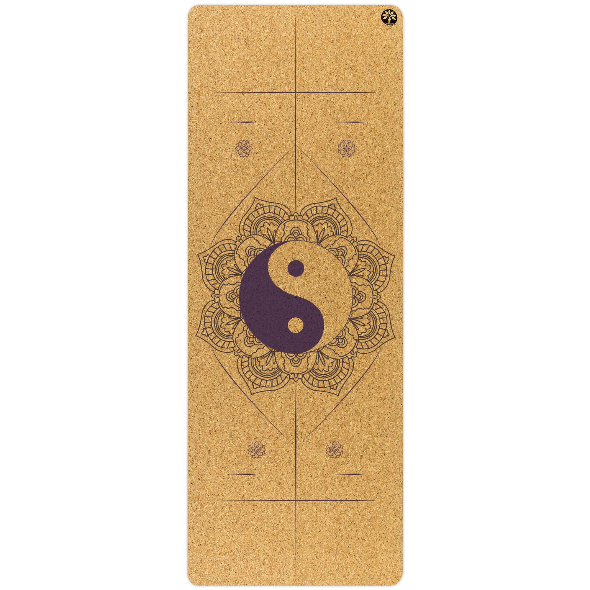 Yoloha Cork Yoga Mat with Alignment Lines
