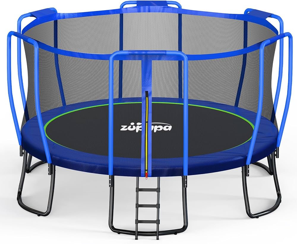 Zupapa 10FT Round Trampoline with Enclosure